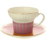 Чашка с блюдцем чайная форма Волна рисунок Геометрия № 2 ИФЗ
